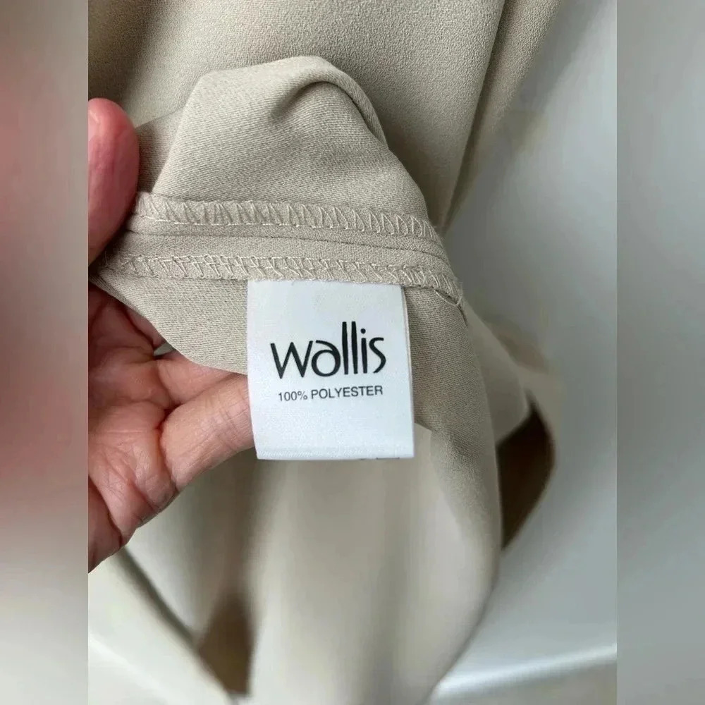 Wallis Long Crepe Vest Duster Minimalist Sleeveless Cardigan Neutral Capsule - Picture 11 of 12